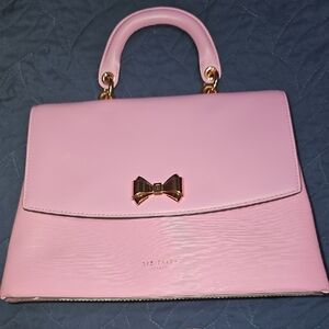 Ted Baker London Crossbody  Pink Bow Accent Satchel Great Condition